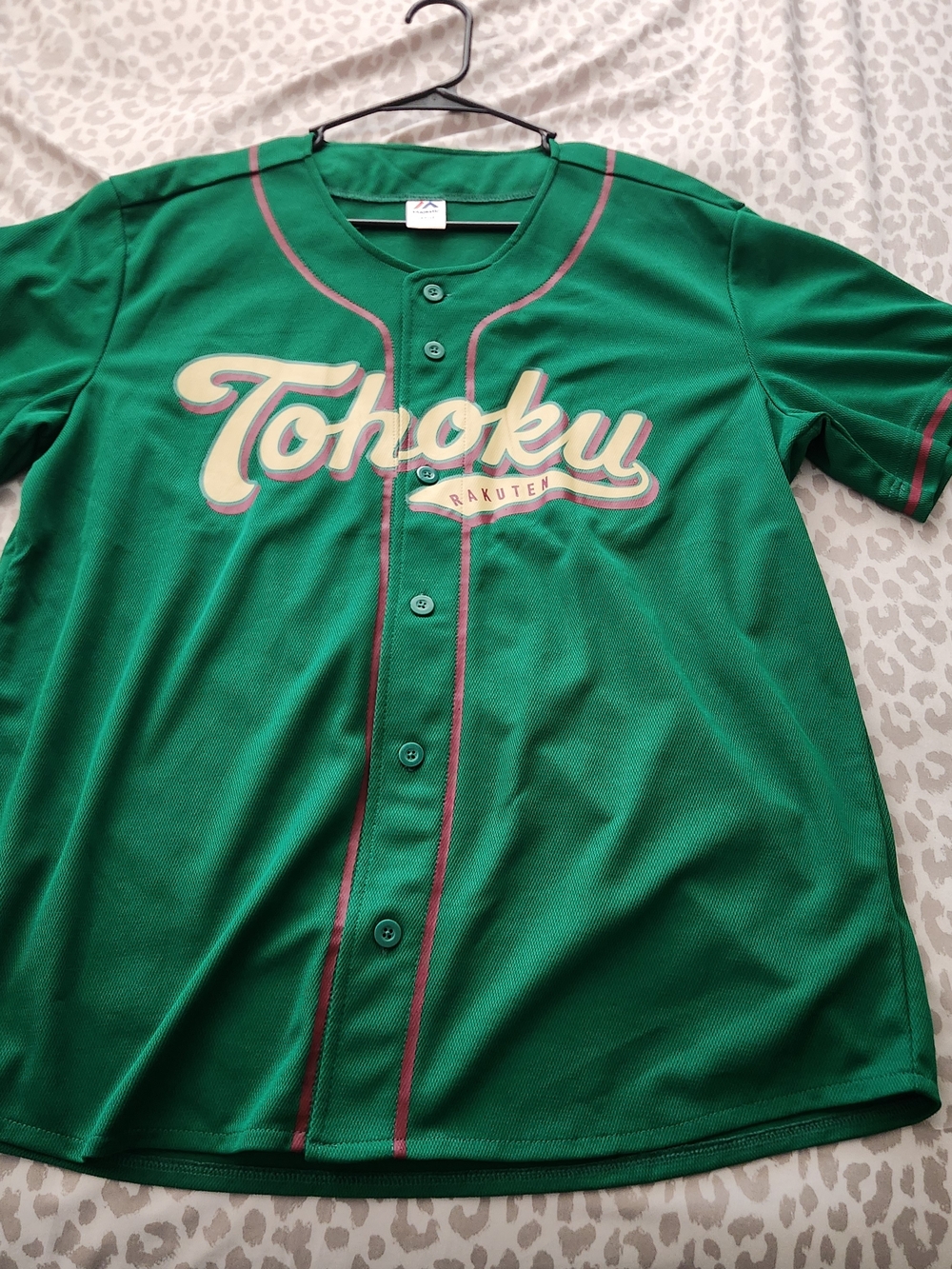 Majestic Green Tohoku Rakuten Baseball Jersey
